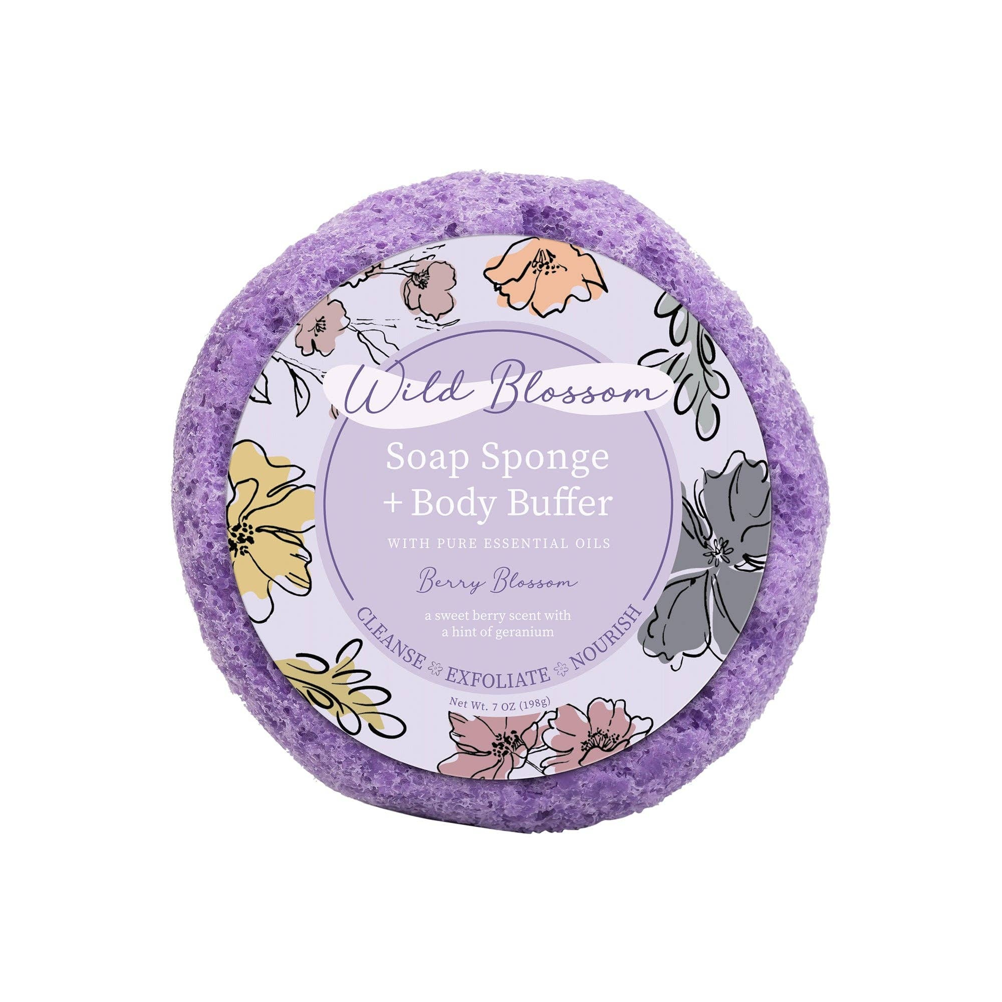 Cait + Co - Wholesale Bath Pouf/Sponge - Wild Blossom Soap Infused Body Buffer-Berry Blossom6