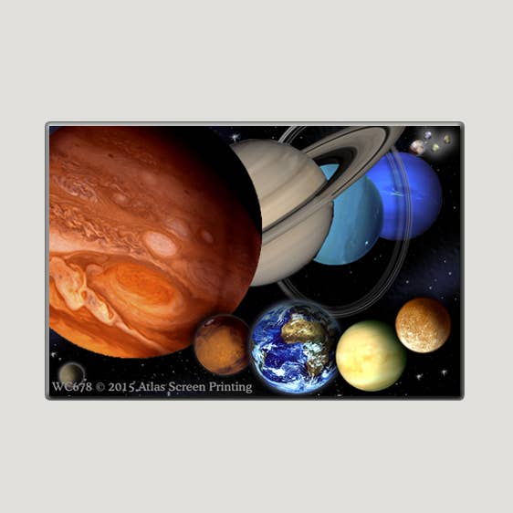 Atlas Screen Printing - Wholesale Magnet - Planets & Dwarf Planets 2" X 3" Magnet0