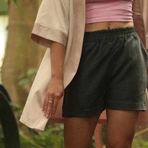Linen shorts for wholesale by Eunoia Paris