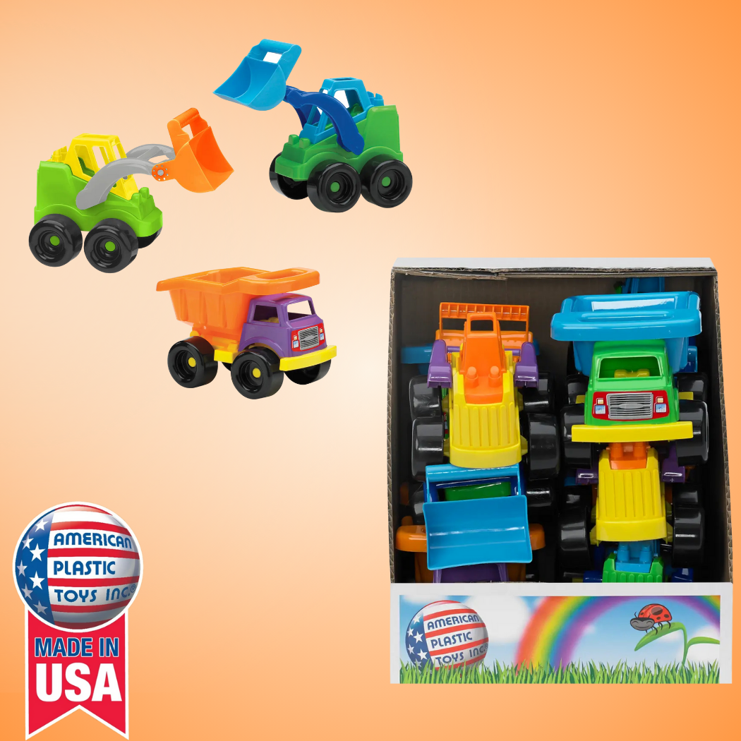 American Plastic Toys – Großhandel Spielzeugauto – Kinder – Li'l Chubby Spielset mit Baufahrzeugen für Kinder1