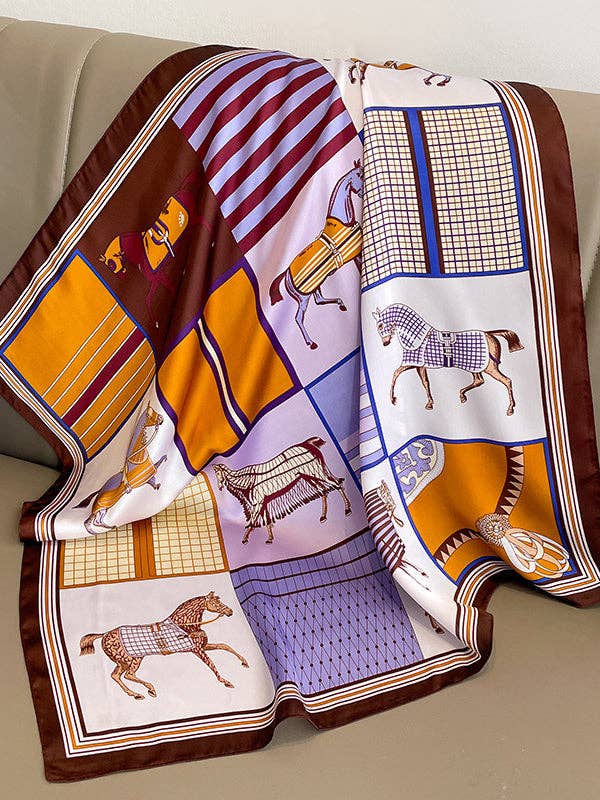 FurDecoration - Wholesale Scarf - Women's - Animal Print Square Scarves and Hats6