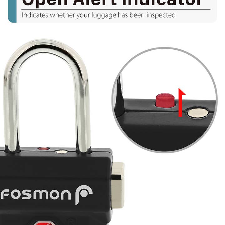 Fosmon - Wholesale Luggage Lock - TSA Accepted 3 Digit Combination Luggage Lock #55