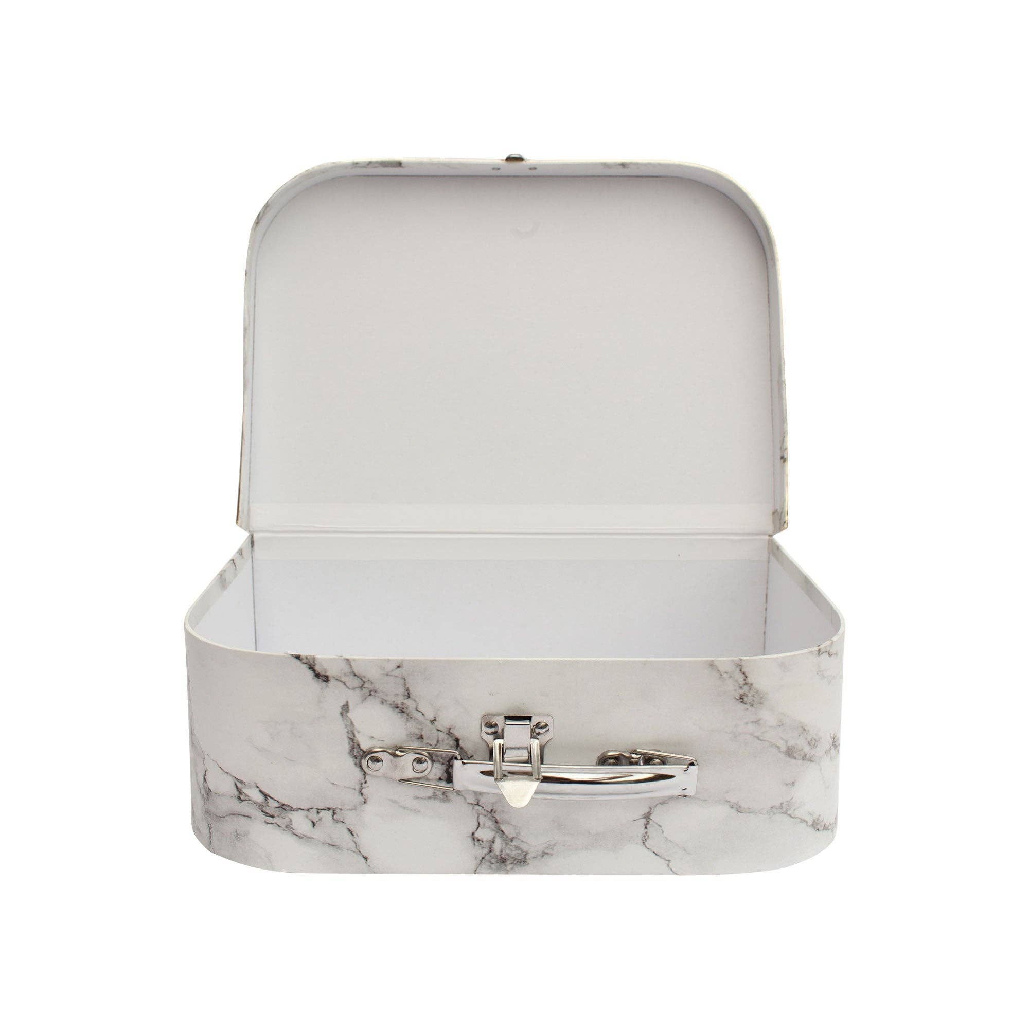 Emartbuy - Wholesale Gift box - Elegant White Marble Suitcase Style Gift Boxes - Set of 32