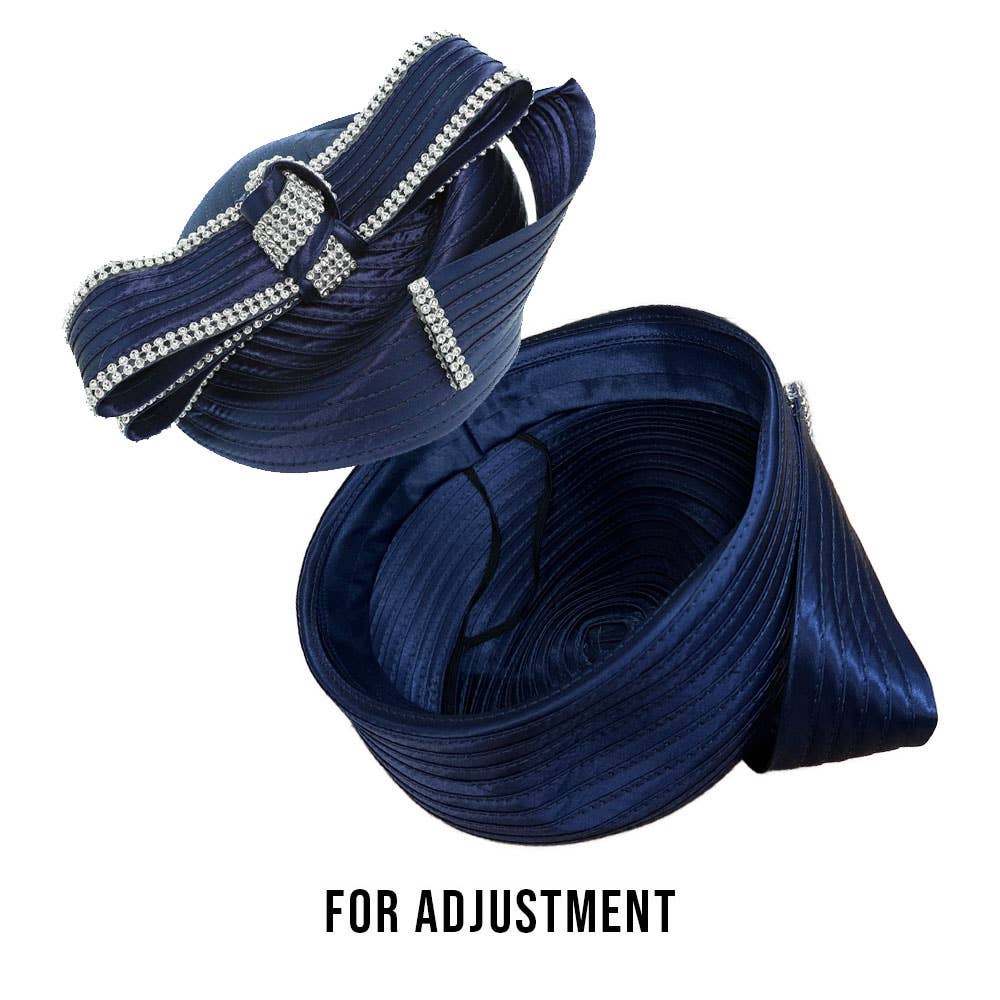 Sensibling Corp. - Wholesale Fascinator Hat - Women's - Rhinestone Rim Bow Church Dressy Hat
7