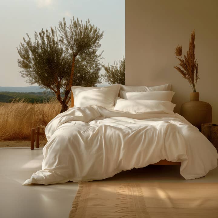 100% Organic Cotton 300TC Sateen Duvet Cover Set for wholesale by Sleep & Beyond