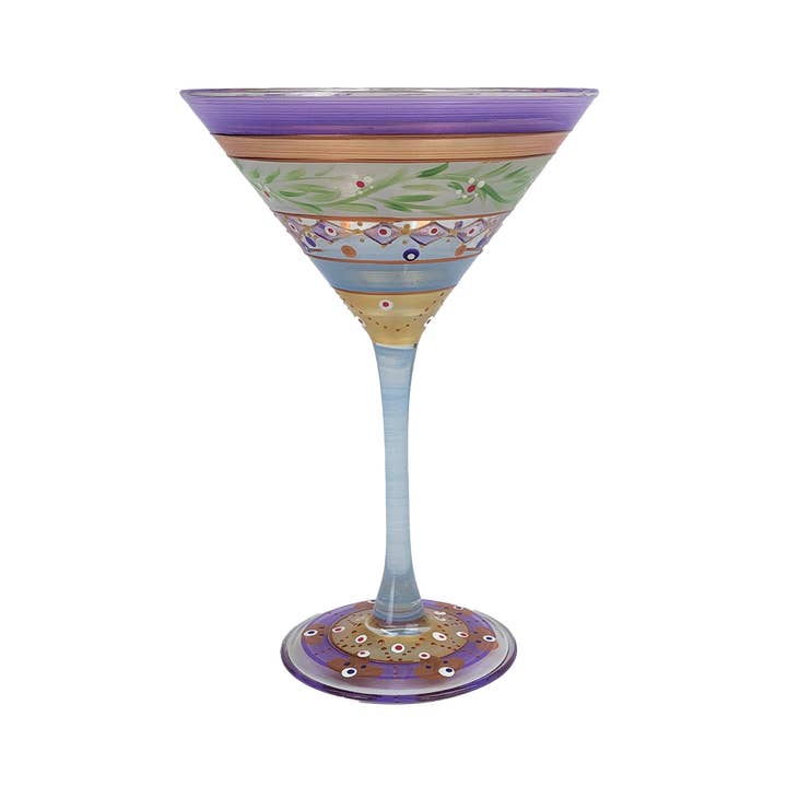 Bicchieri Martini con ghirlanda di mosaico marocchino per la vendita all'ingrosso da parte di Golden Hill Studio