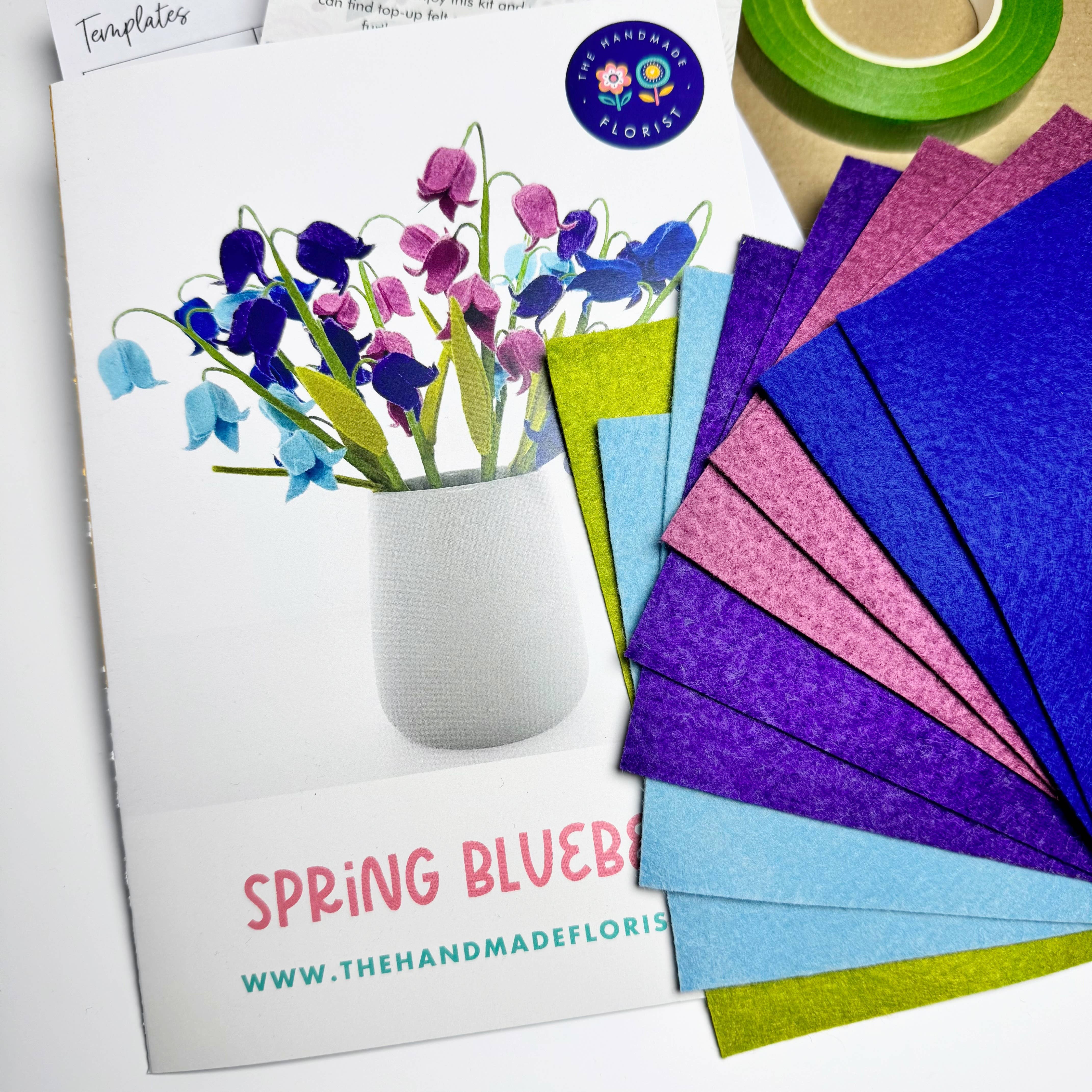 The Handmade Florist – wholesale DIY craft kit – Spring Bluebells felt flower craft kit 5
