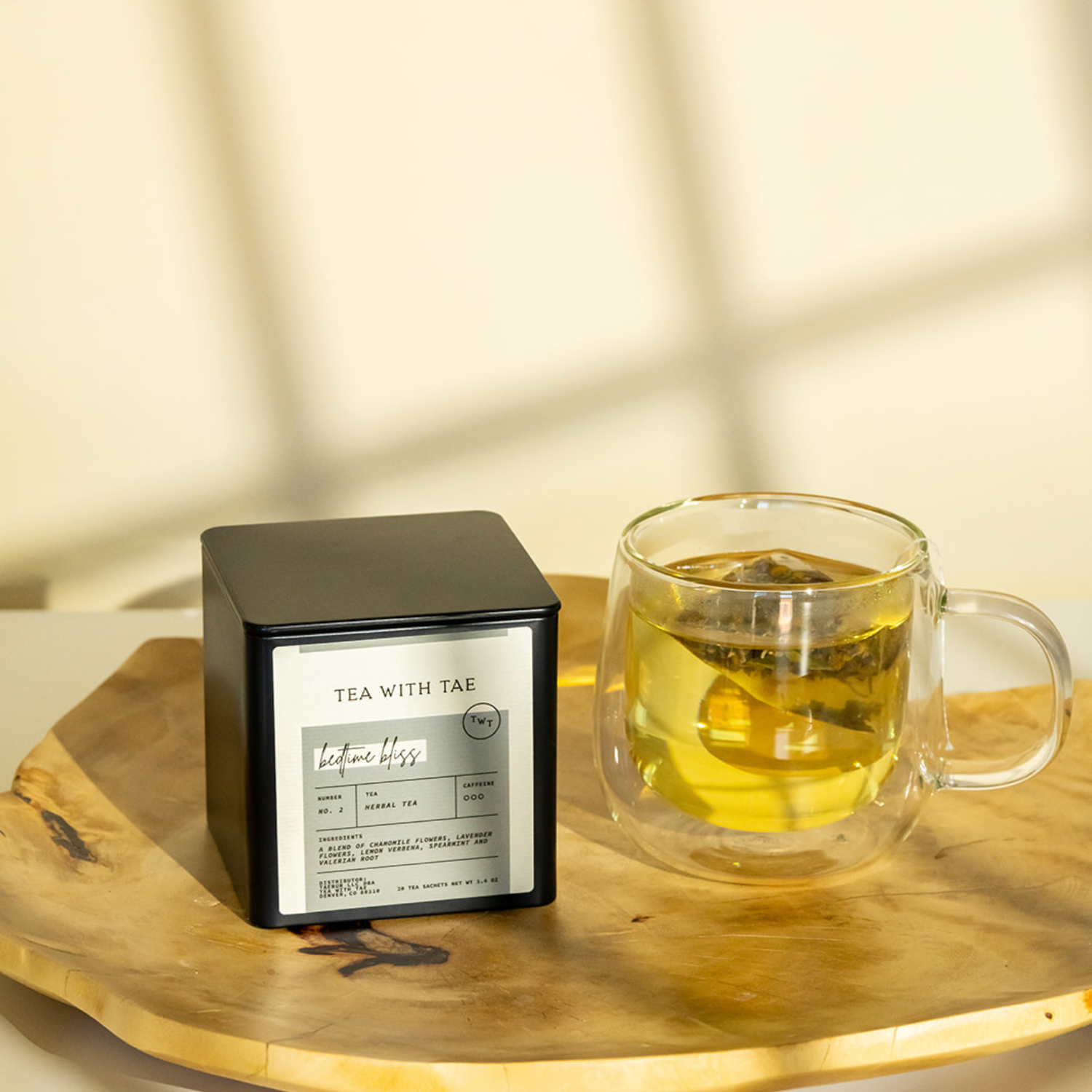 Tea with Tae - Venta al por mayor Bolsitas de té - Lata de té grande personalizada artesanal de regalo (20 bolsitas de té)1