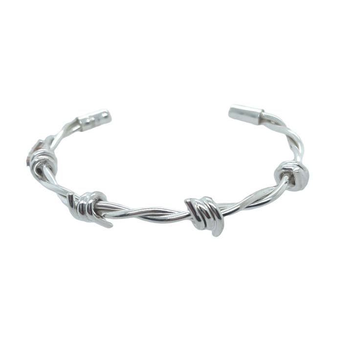 ARMREIF AUS STERLINGSILBER MIT STACHELDRAHT für den Großhandel von Balaam Design