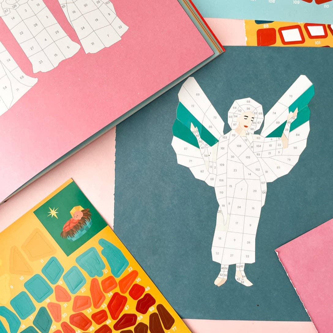 Catholic Family Crate® - Venta al por mayor Pegatinas - Niños y bebés - Pray By Sticker™: Libro de pegatinas de Navidad11