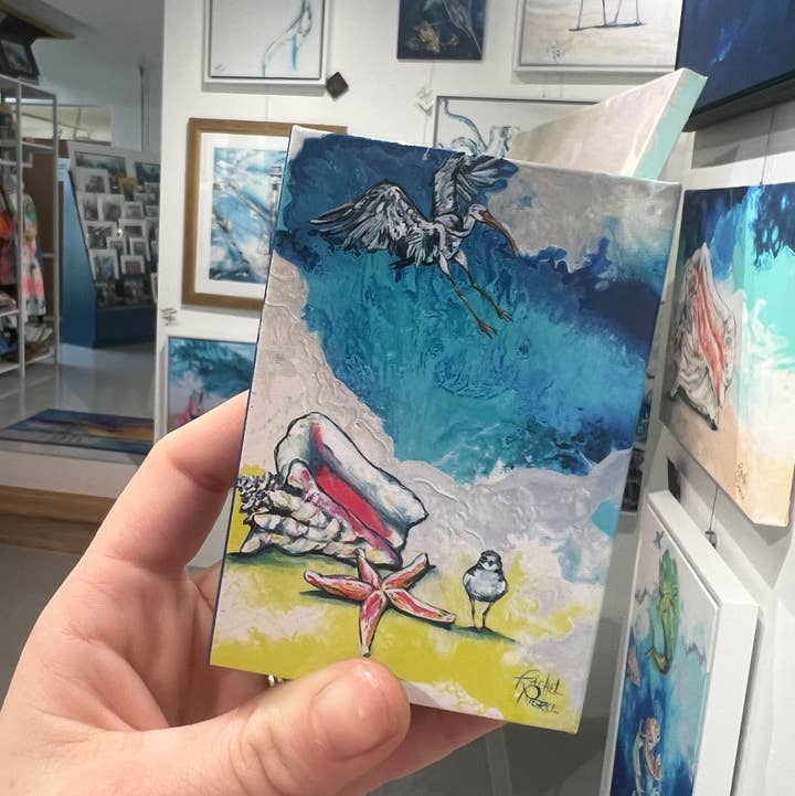 Beach Treasures Playing Cards in Magnetic Closure Box for wholesale by Rachel Pierce Art Gallery