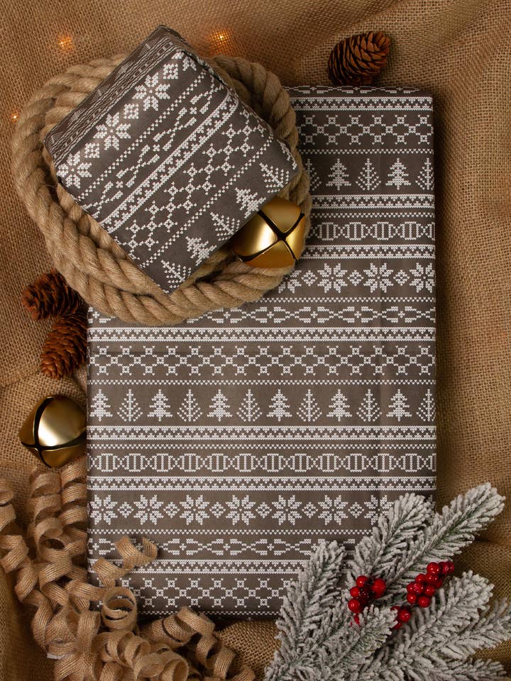 Matching Sweaters - Charity Eco-Friendly Wrapping Paper for wholesale by Giftiply