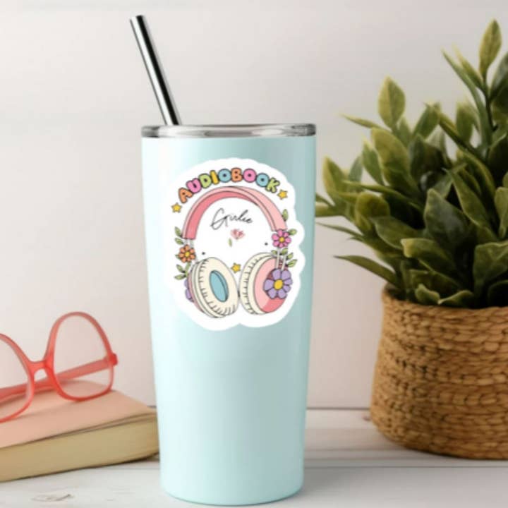 Blu Butterfly Stickers - Wholesale Sticker - Audiobook Girlie Headphones sticker2