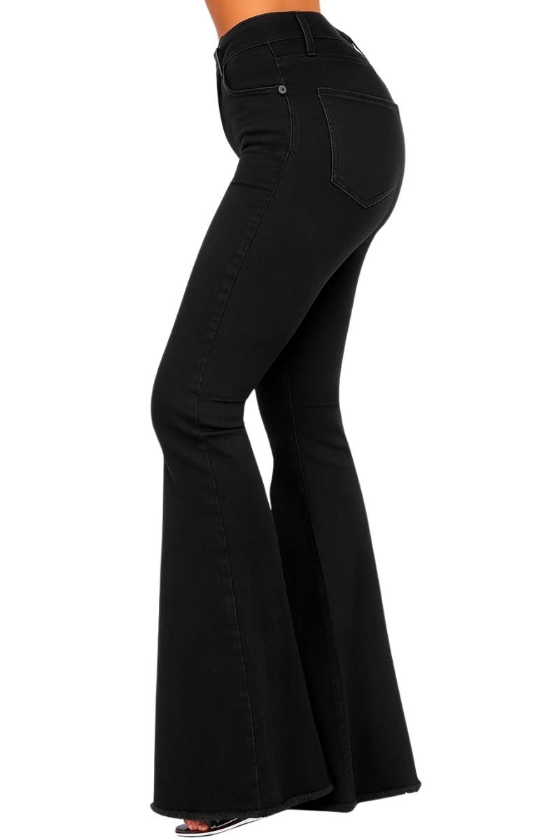GJG Denim - Wholesale Jeans - Women's - Bell Bottom Jean in Black Denim1