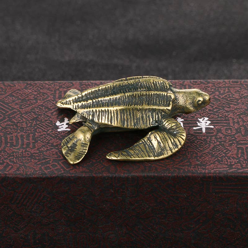Gemcohub - Wholesale Decorative Figurine - Brass Sea Turtle Animal Crafts Ornaments Miniature Model3
