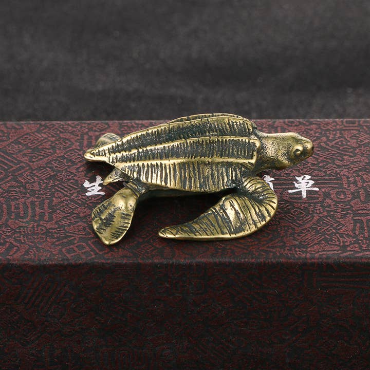 Gemcohub - Wholesale Decorative Figurine - Brass Sea Turtle Animal Crafts Ornaments Miniature Model3