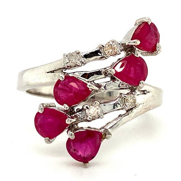 Bague rubis en argent sterling .925 - KSR 10501 pour la vente par Kotawala Jewels
