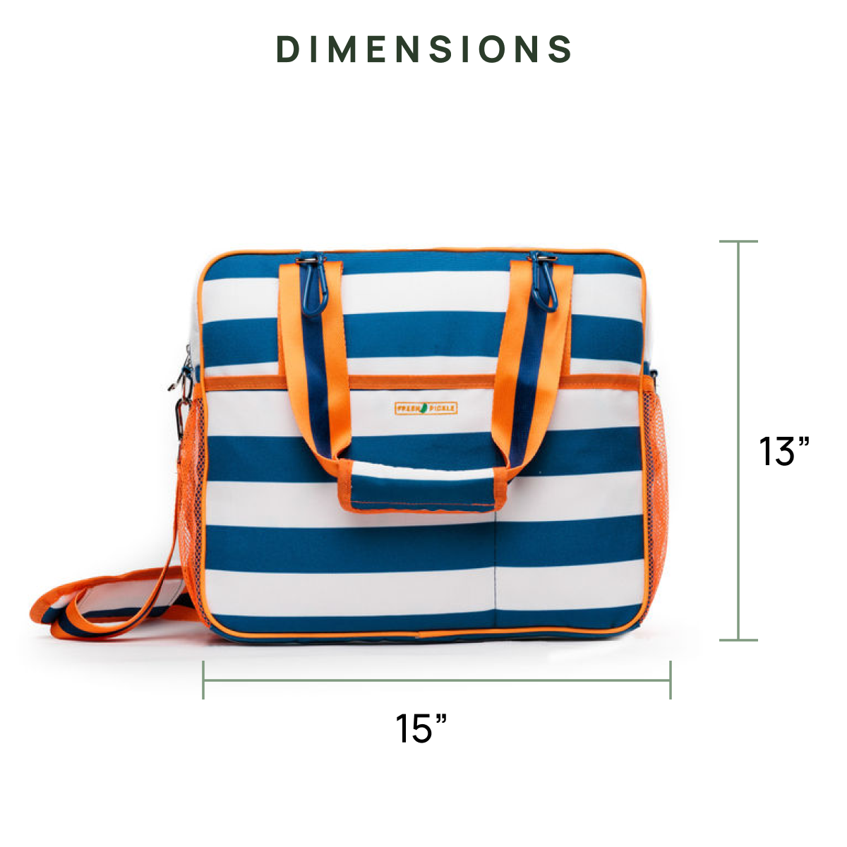 Fresh Pickle – wholesale Sports bag – Unisex – Lola Pickleball Tote Bag Navy Stripe2