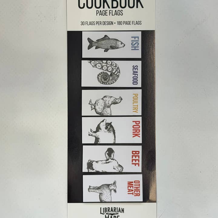 Cookbook Page Flags -Animal Set for wholesale by The Librarian’s Candle Co