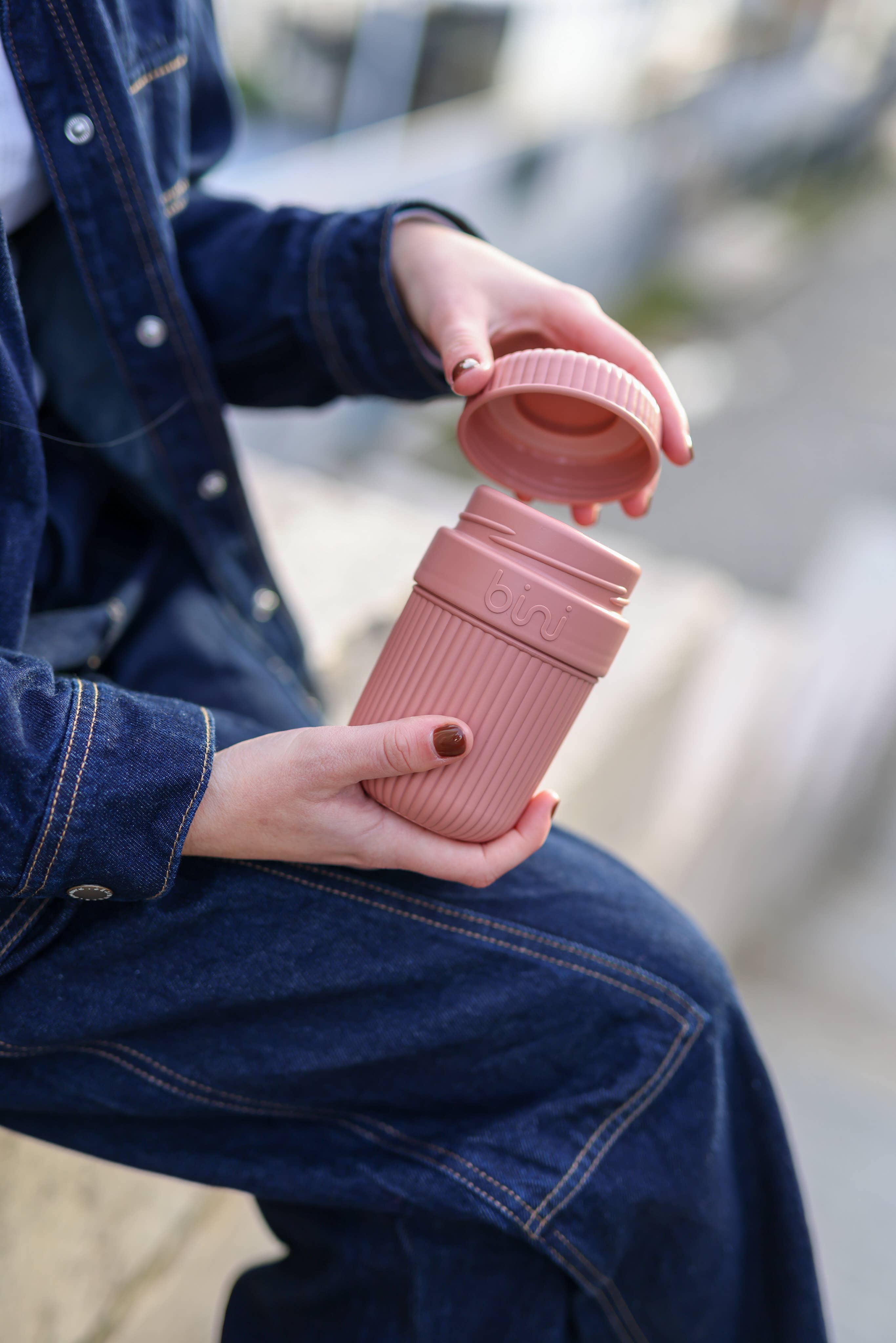 Bini – copos e garrafas térmicas por atacado – Bini Mug blush – copo reutilizável em material bio-based2