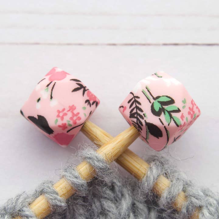 Pretty In Pink Hexagon | Stitch Stoppers for wholesale by Fox & Pine Stitches