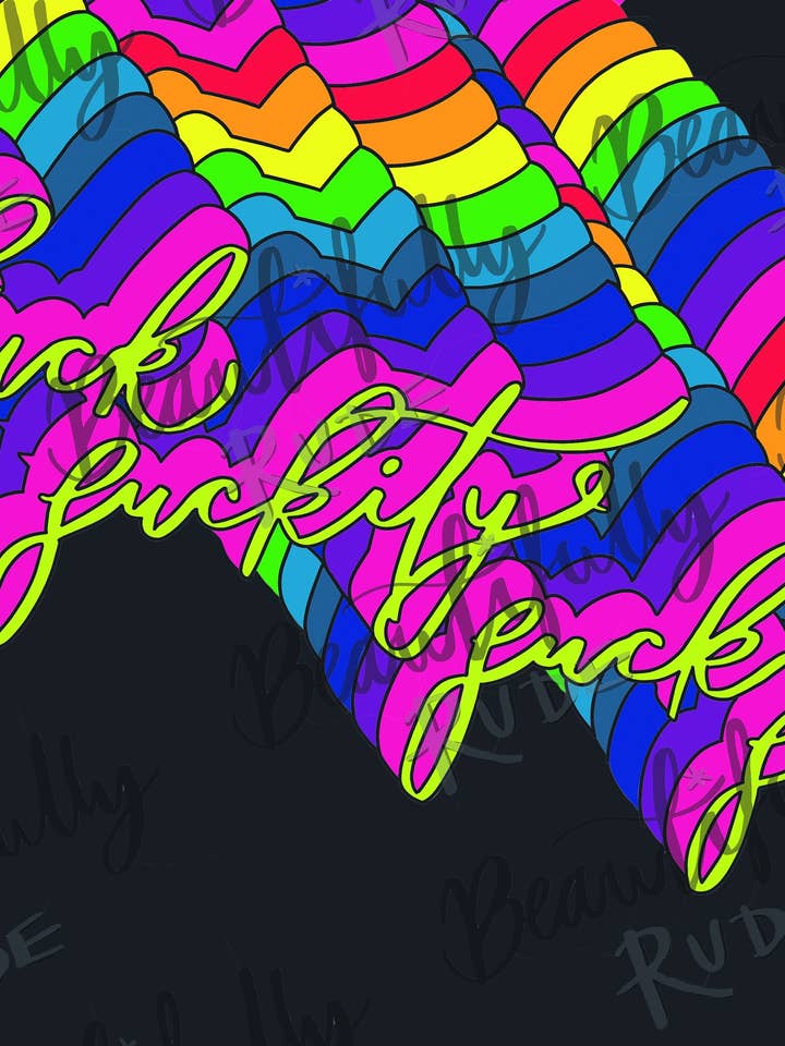 Fuck Fuckity Fuck Fuck A5 print for wholesale by Beautifully Rude