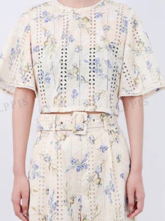 Top Florido Curto por atacado de ELPPIS US