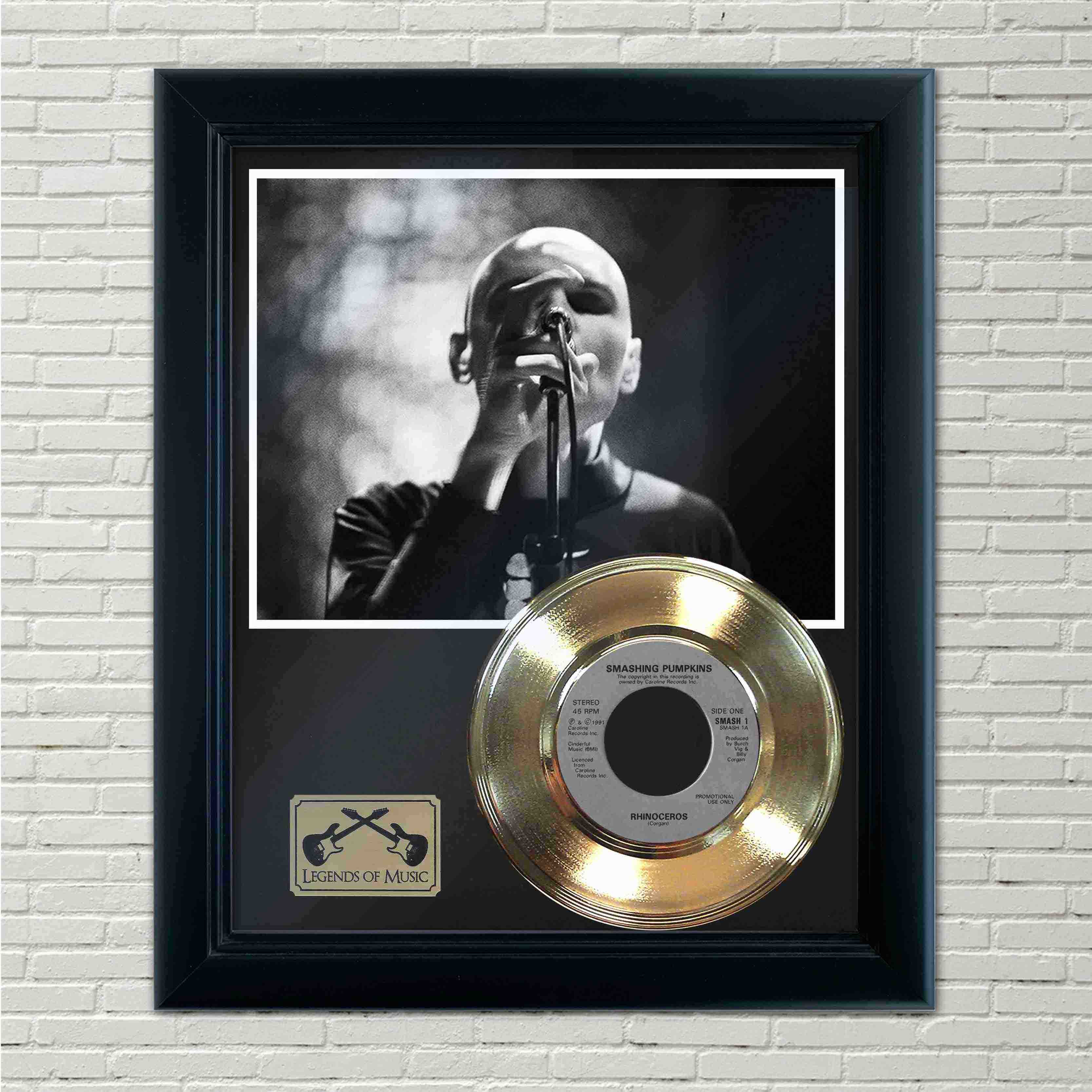 Gold Record Outlet - Wholesale Wall Accent - Smashing Pumpkins "Rhinoceros" Framed Record Display0
