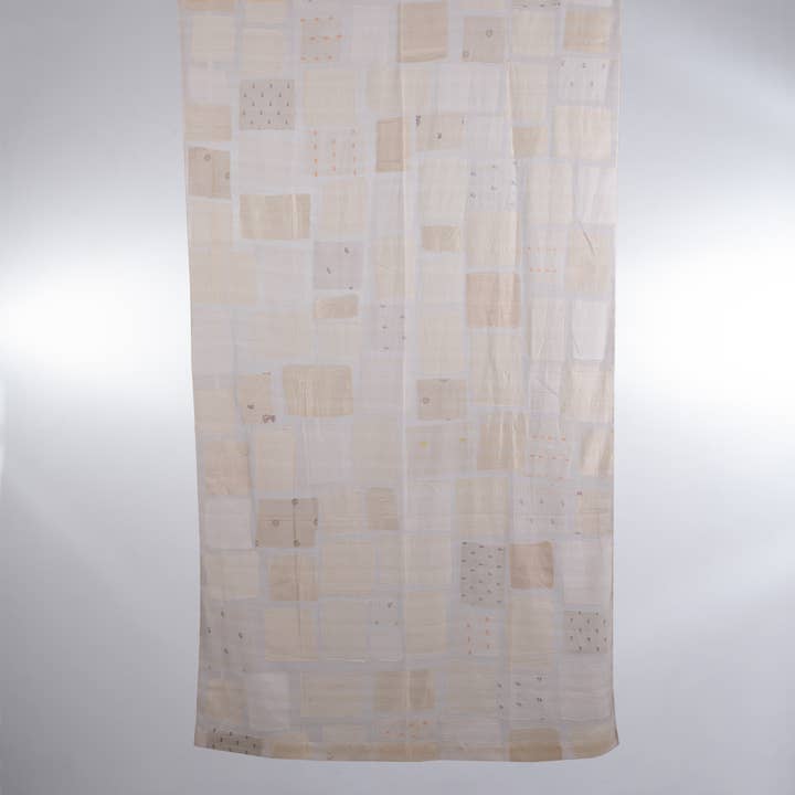 Kantha Tonal Fliesen Patch Vorhang für den Großhandel von Maison Mieko