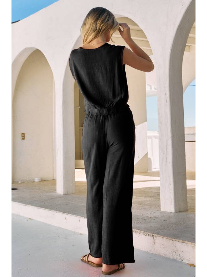 Oddi – Blusa - Mulher por atacado – Top Muscle com detalhe de borda desfiada em linho5