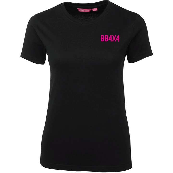 BB4X4 Black Cotton Tshirt for wholesale by Babes Boars & 4x4