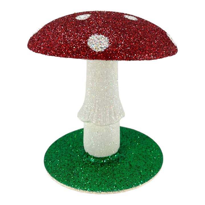 Pinnacle Peak Trading - Wholesale Christmas Decoration - Ino Schaller Small Red and White Toadstool Mushroom Figurine