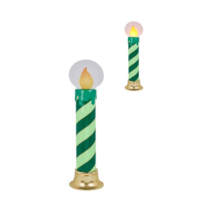 38in Green LED Candle Display for wholesale by December Diamonds