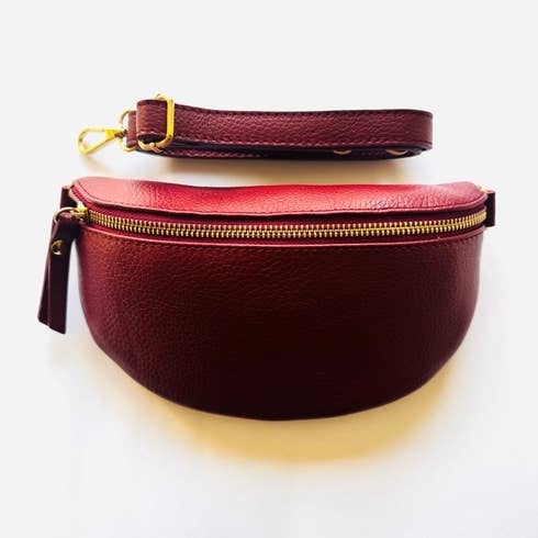 Cassette Barcelona - Wholesale Belt Bag - Women's - Cassette - Genuine Leather Fanny Pack Poudre2