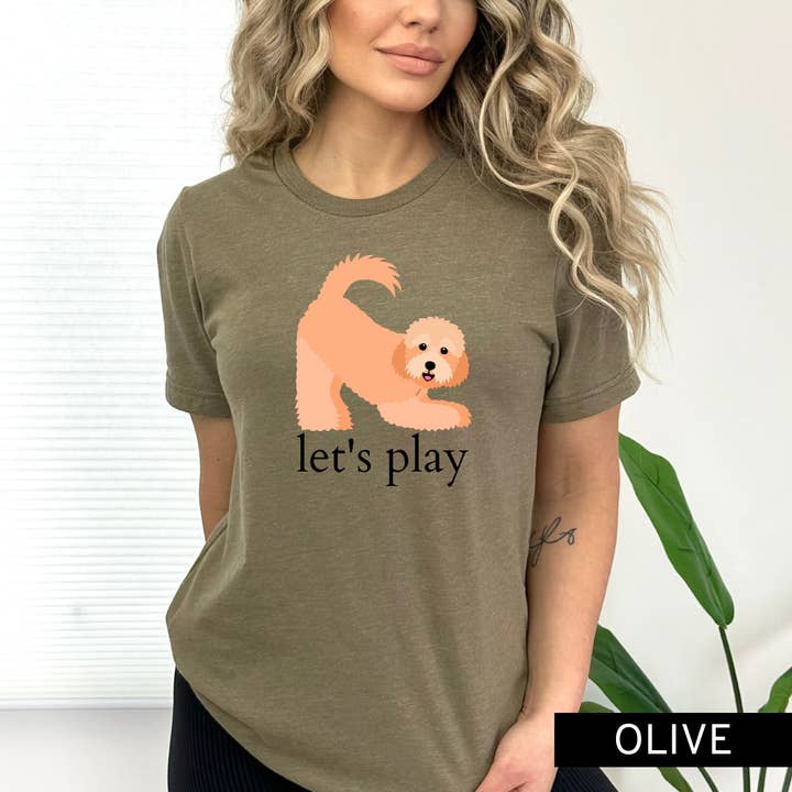 Rosie and Vi - Wholesale Screen printed t-shirt – Women′s - Golden Doodle Shirt, Dog Shirt, Let'S Play Shirt, Crazy Dog3