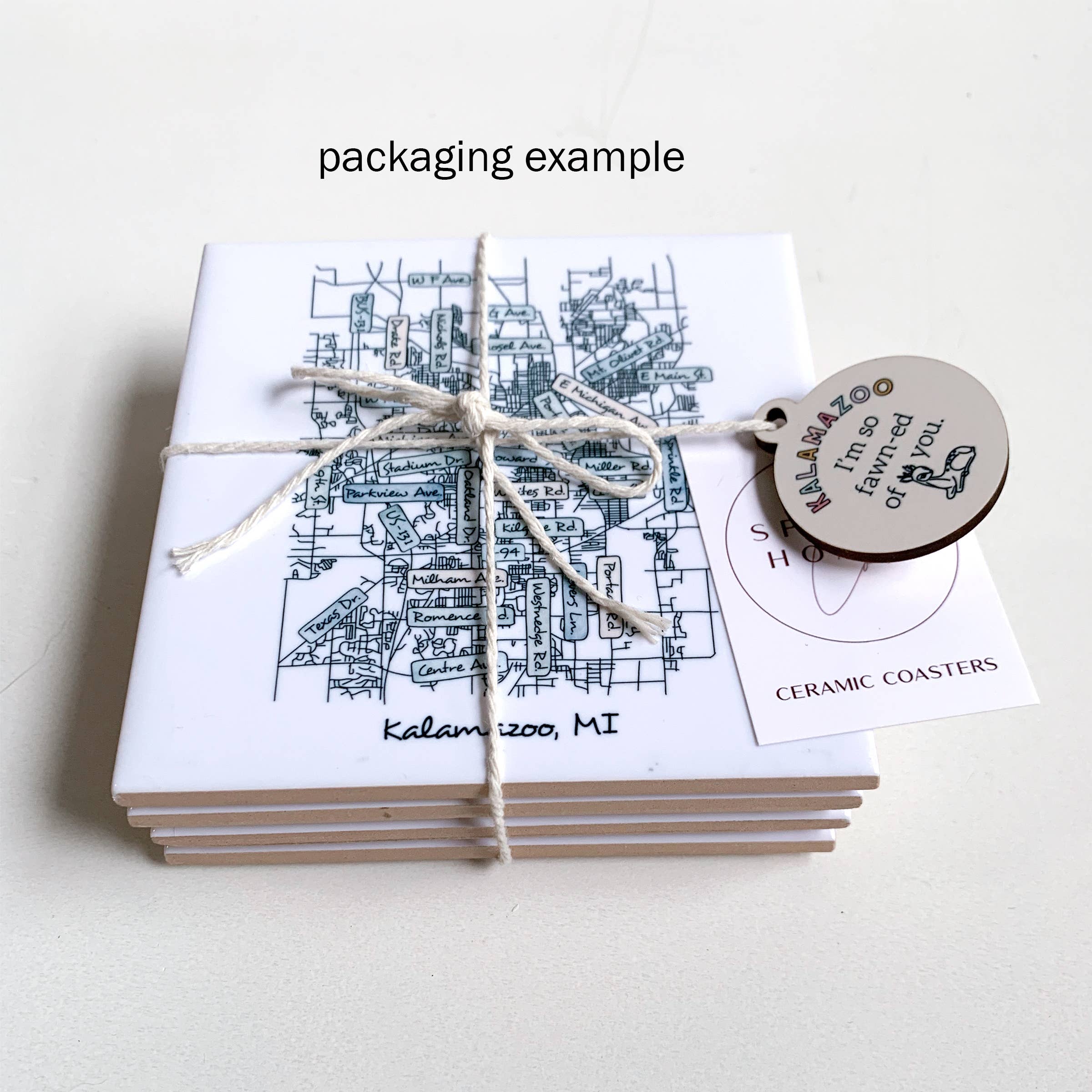 Sparks House Co. - Wholesale Coasters - Street Names Map Coasters - Your City - Custom Order14