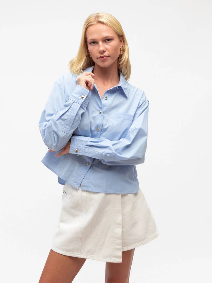 Global Fashion House - Wholesale Button Down Shirt - Women's - BOXY SILHOUETTE SHIRT6