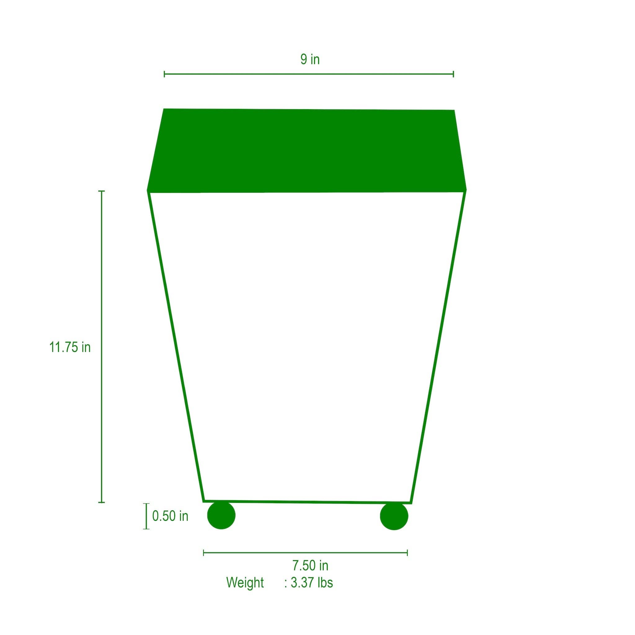 Jaye's Studio - Wholesale Bathroom Accessory Set - Garden Party Enameled Square Wastebasket 99