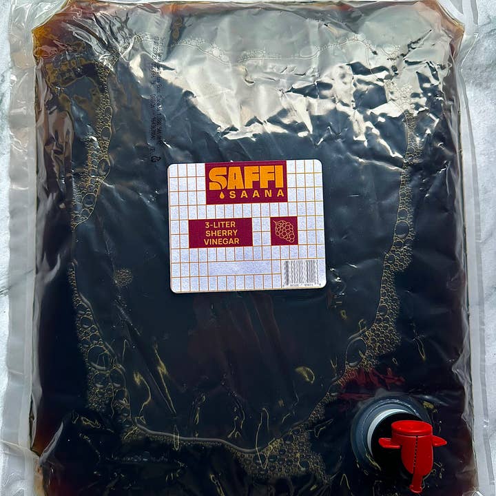 Saffi Saana - Wholesale Vinegar - 3L Bulk Refill Bag - Sherry Vinegar