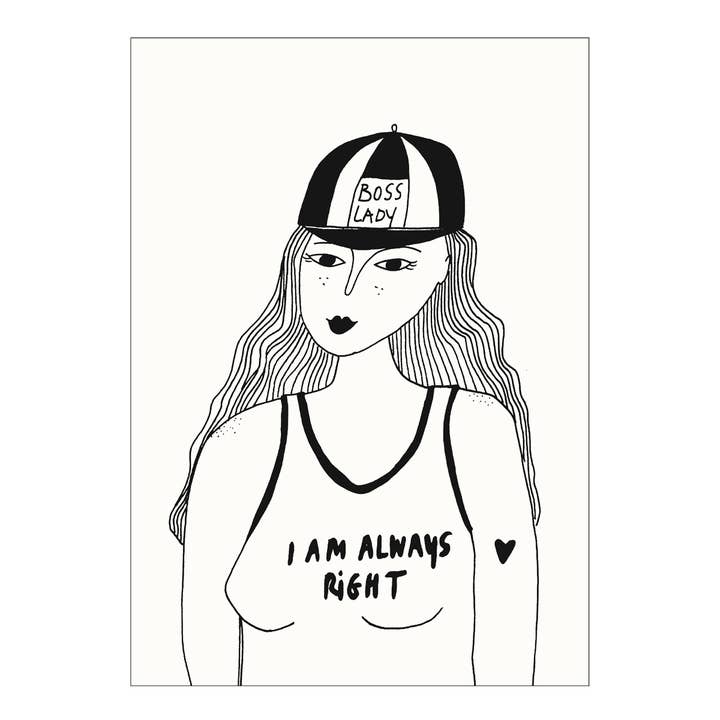 poster boss lady A4 for wholesale by helen b
