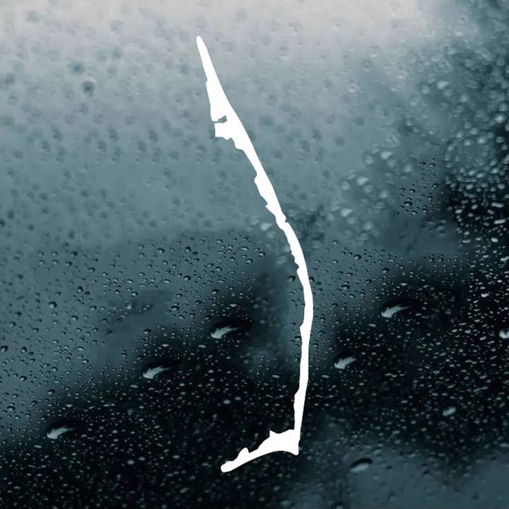 White Outer Banks Outline NC OBX Vinyl Decal Die Cut Sticker for wholesale by Minglewood Trading