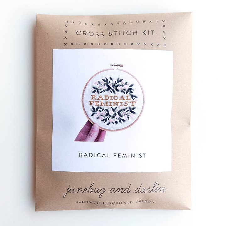 Junebug and Darlin - Wholesale Embroidery/Cross Stitch Supplies - Radical Feminist Kit