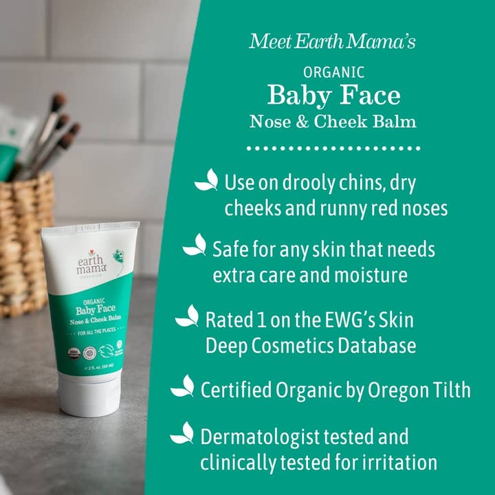 Earth Mama Organics - Wholesale Body Balm/Butter - Baby - Organic Baby Face Nose and Cheek Balm9