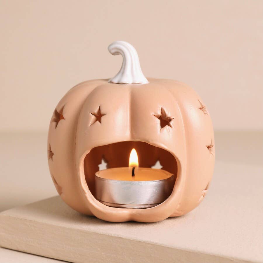 Lisa Angel - Wholesale Candle Holder - Ceramic Pumpkin Starry Tealight Holder -Not available to EU1