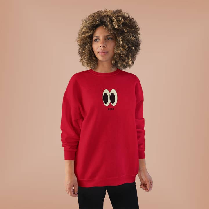 MARA Style - Wholesale Graphic Sweatshirt - Women's - Flirty Eyes CIAO Sweatshirt