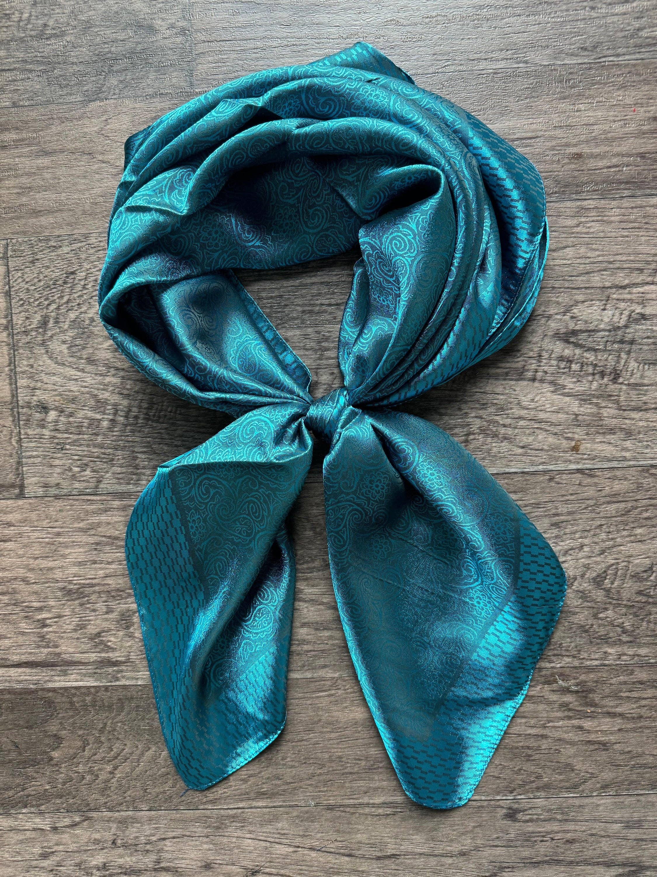 Double B Wild Rags - Wholesale Scarf - Women's - Wild Rag JACQUARD Regal Paisley 38"x38" Cowboy Western Neck Scarf Bandanna by Double B Wild Rags3