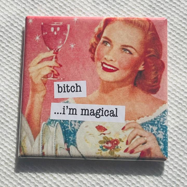 LUSTIGER 2X2 MAGNET...SCHLAMPE...ICH BIN MAGISCH für den Großhandel von Stuck On Joy