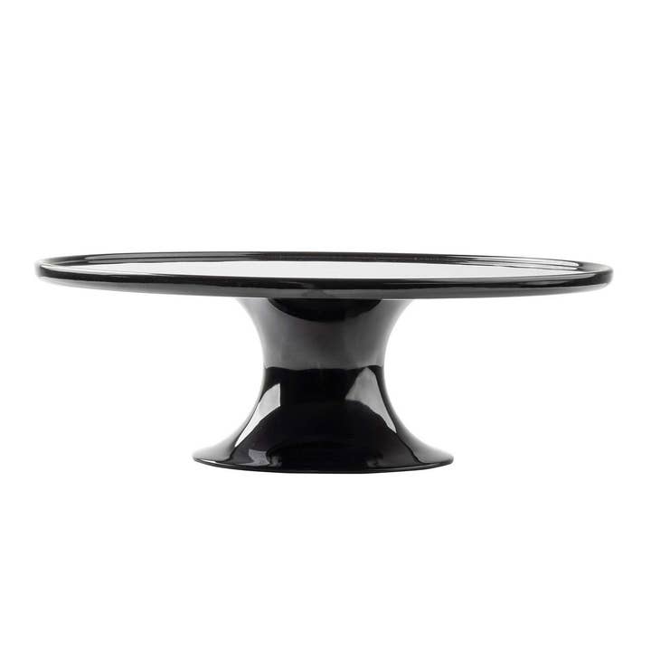 Melamine Cake Stand, 11.5" dia x 4" height, Black for wholesale by TableCraft Products Company