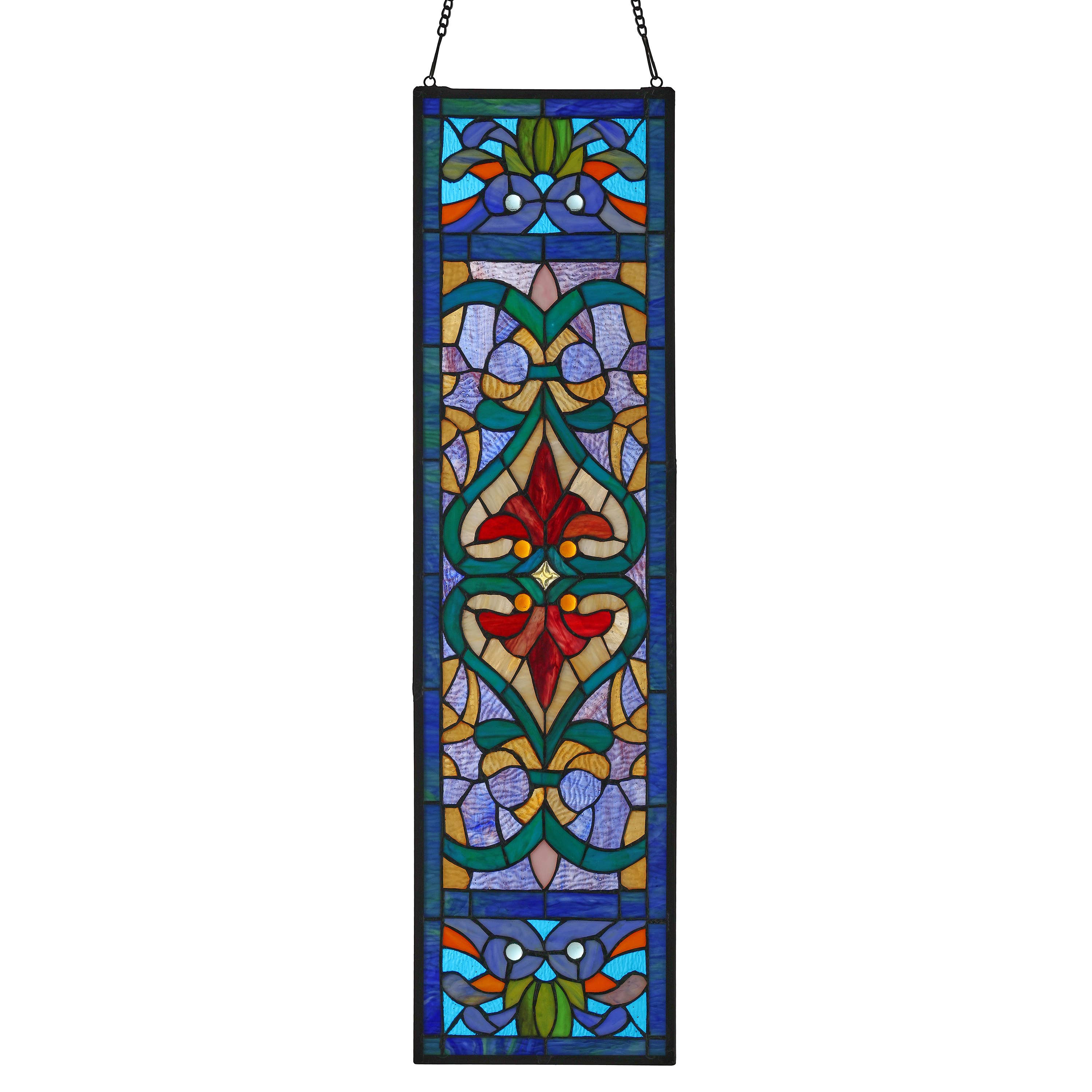 River of Goods - Wholesale Suncatcher - 36"H Lani Victorian Stained Glass Window Panel1