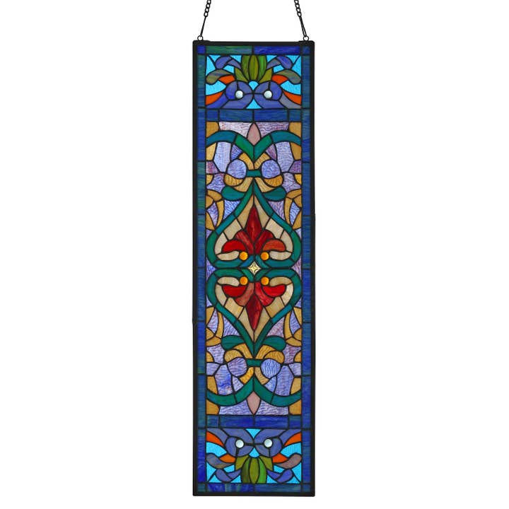River of Goods - Wholesale Suncatcher - 36"H Lani Victorian Stained Glass Window Panel1